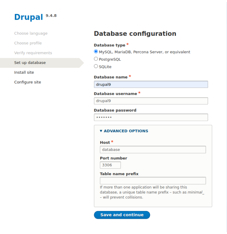 доступы к базе данных при разработке магазина на Drupal